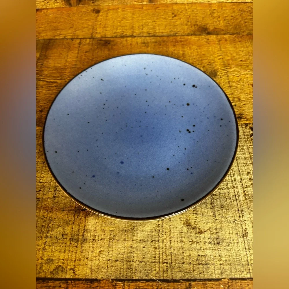 RARE Set Of 8 Porvasal Dotted 6.5 Inch Appetizer Plates Made In Spain 0618